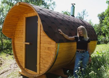 Sauna ogrodowa thermo drewno 2m + daszek 0.4 m VestHouse